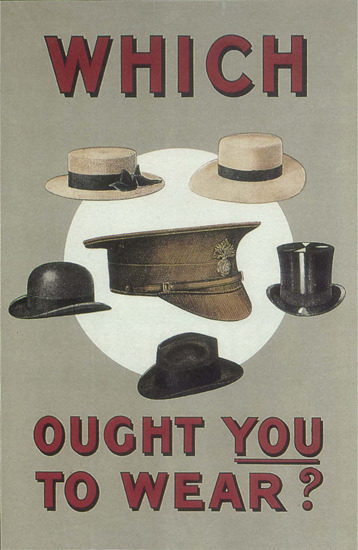 Which Ought You To Wear United Kingdom | Vintage War Propaganda Posters 1891-1970