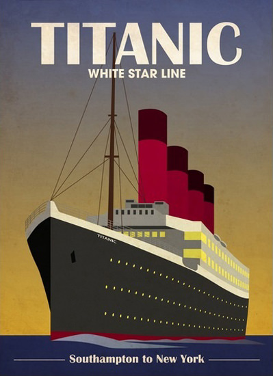 White Star Line Titanic Maiden Trip 1912 | Vintage Travel Posters 1891-1970