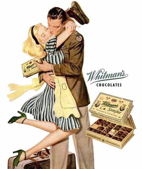 Whitmans Chocolates Ad Sampler Sex Appeal | Sex Appeal Vintage Ads and Covers 1891-1970