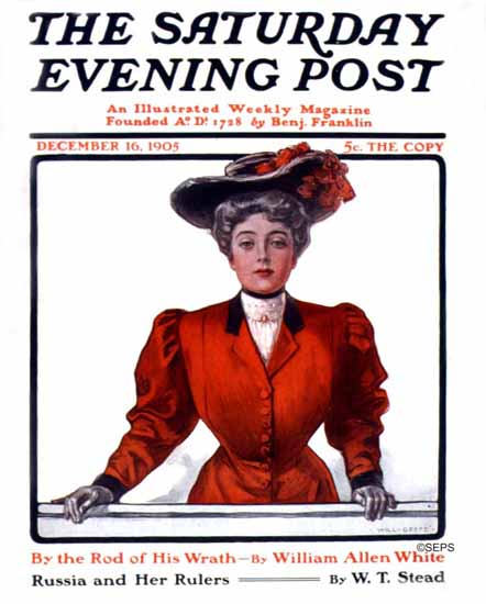 Will Grefe Artist Saturday Evening Post 1905_12_16 | The Saturday Evening Post Graphic Art Covers 1892-1930