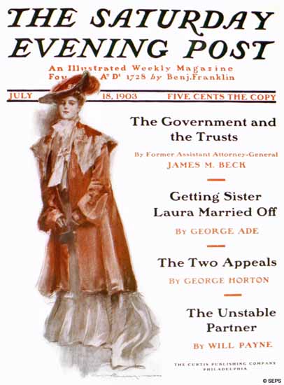 Will Grefe Saturday Evening Post Cover 1903_07_18 | The Saturday Evening Post Graphic Art Covers 1892-1930