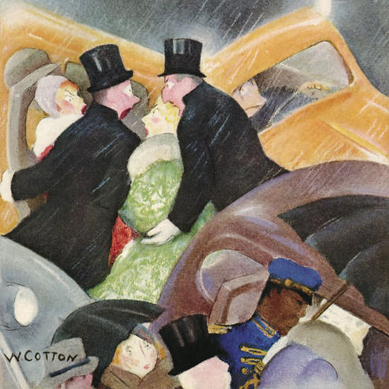 William Cotton The New Yorker 1937_01_16 Copyright crop | Best of 1930s Ad and Cover Art