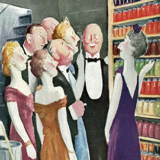 William Cotton The New Yorker 1944_02_05 Copyright crop | Best of Vintage Cover Art 1900-1970