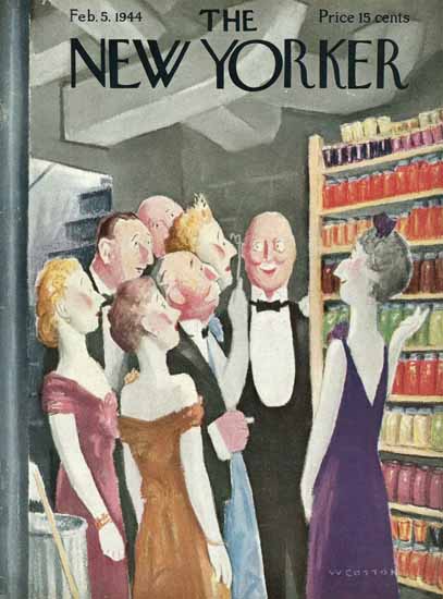 William Cotton The New Yorker 1944_02_05 Copyright | The New Yorker Graphic Art Covers 1925-1945