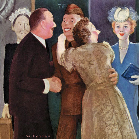 William Cotton The New Yorker 1944_04_15 Copyright crop | Best of 1940s Ad and Cover Art