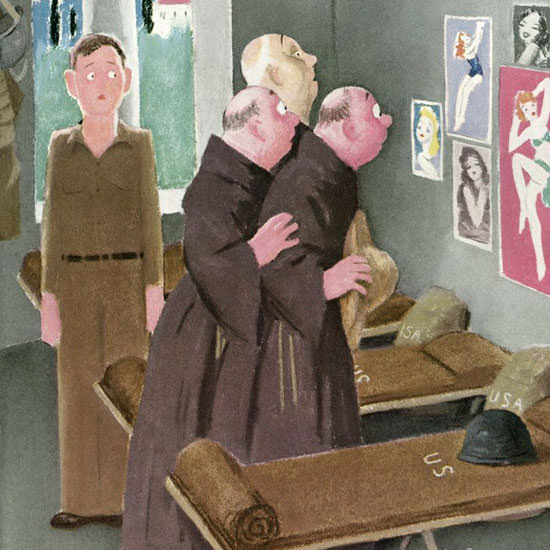 William Cotton The New Yorker 1944_08_12 Copyright crop | Best of Vintage Cover Art 1900-1970