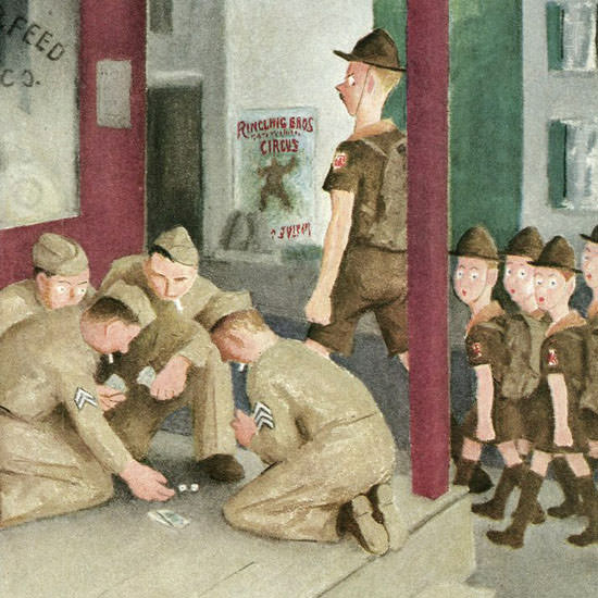 William Cotton The New Yorker 1945_08_25 Copyright crop | Best of Vintage Cover Art 1900-1970