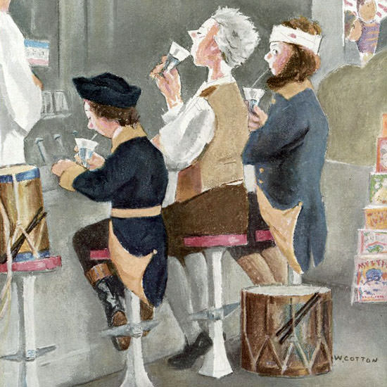 William Cotton The New Yorker 1950_07_01 Copyright crop | Best of 1950s Ad and Cover Art