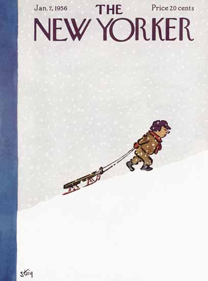 William Steig The New Yorker 1956_01_07 Copyright | The New Yorker Graphic Art Covers 1946-1970