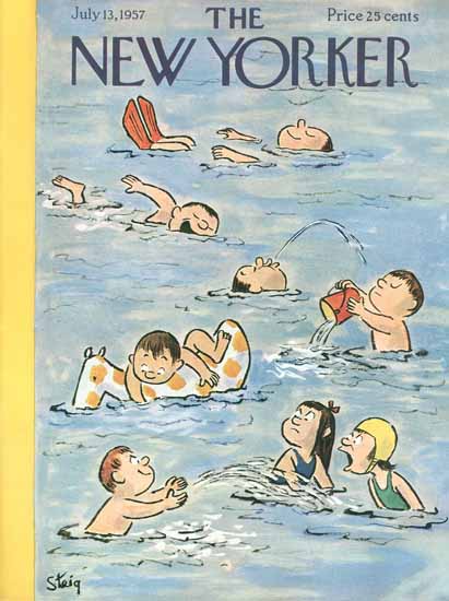 William Steig The New Yorker 1957_07_13 Copyright | The New Yorker Graphic Art Covers 1946-1970