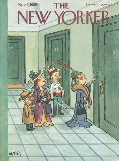 William Steig The New Yorker 1958_11_01 Copyright | The New Yorker Graphic Art Covers 1946-1970