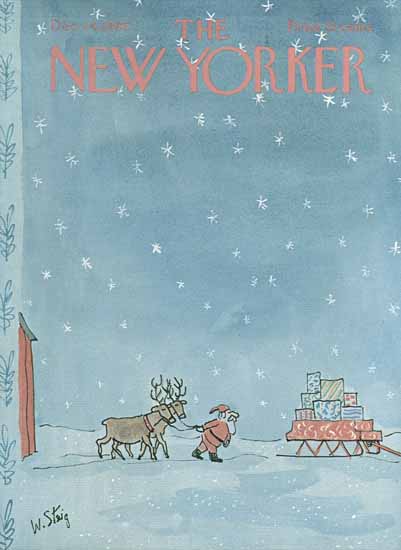 William Steig The New Yorker 1966_12_24 Copyright | The New Yorker Graphic Art Covers 1946-1970