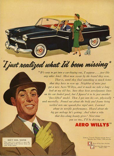 Willys Aero Automobile What Id Been Missing | Vintage Ad and Cover Art 1891-1970