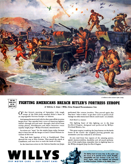 Willys Fighting Americans Breach Hitlers Fortress | Vintage War Propaganda Posters 1891-1970