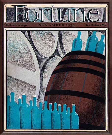 Wine Making Fortune Magazine November 1934 Copyright | Fortune Magazine Graphic Art Covers 1930-1959