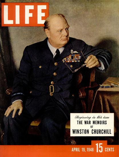 Winston Churchill War Memories 19 Apr 1948 Copyright Life Magazine ...