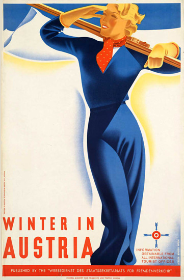 Winter In Austria 1930s | Sex Appeal Vintage Ads and Covers 1891-1970