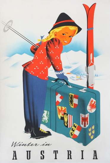 Winter In Austria 1950s | Vintage Travel Posters 1891-1970