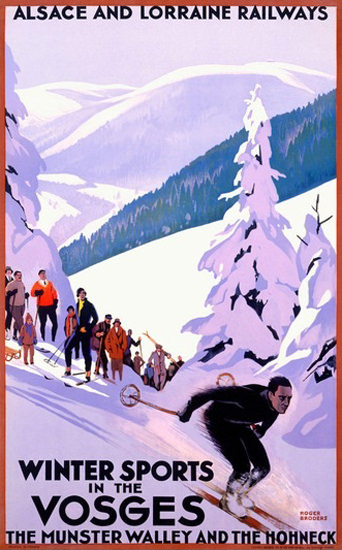 Winter Sports in The Vosges Alsace And Lorraine | Vintage Travel Posters 1891-1970