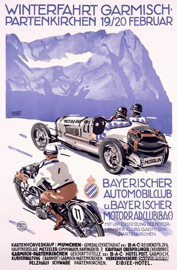 Winterfahrt Garmisch Partenkirchen Bayern | Vintage Ad and Cover Art 1891-1970