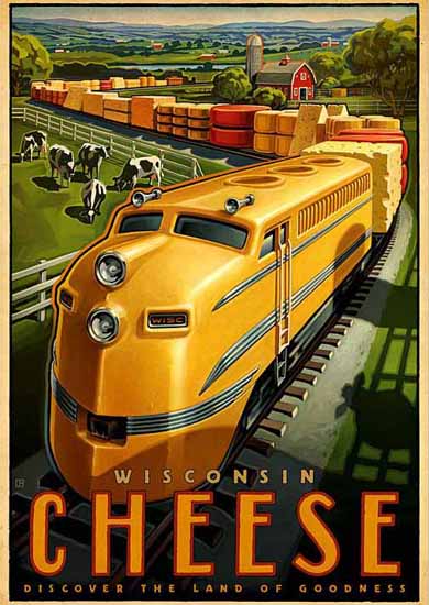 Wisconsin Cheese Ad Land of Goodness | Vintage Ad and Cover Art 1891-1970