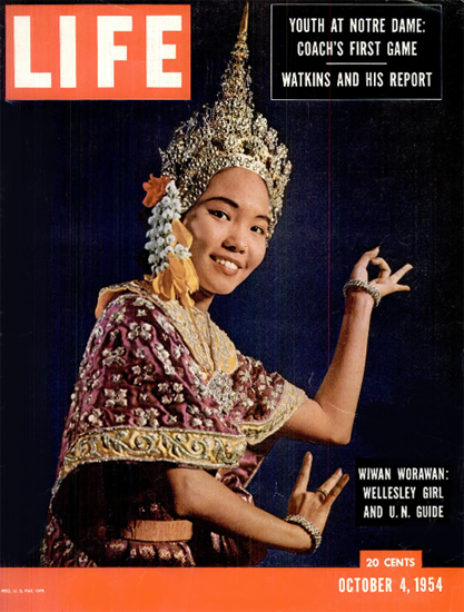 Wiwan Worawan UN Guide 4 Oct 1954 Copyright Life Magazine | Life Magazine Color Photo Covers 1937-1970