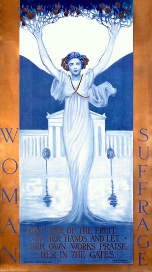 Woman Suffrage Give Her Of The Fuit E R Cary | Sex Appeal Vintage Ads and Covers 1891-1970