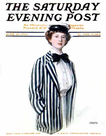 WomenArt Carol Aus Saturday Evening Post Cover Art 1910_06_25 | 69 Women Cover Artists and 826 Covers 1902-1970