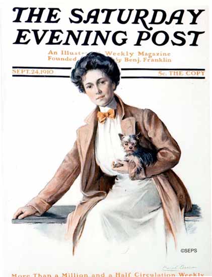 WomenArt Carol Aus Saturday Evening Post Cover Art 1910_09_24 | 69 Women Cover Artists and 826 Covers 1902-1970