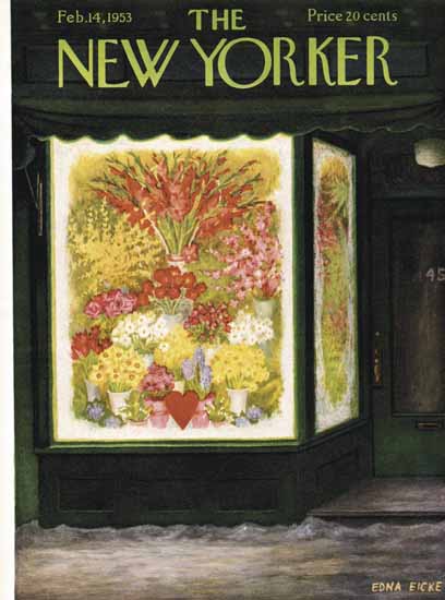 WomenArt Edna Eicke Cover The New Yorker 1953_02_14 Copyright | 69 Women Cover Artists and 826 Covers 1902-1970