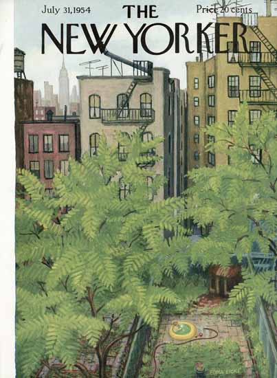 WomenArt Edna Eicke Cover The New Yorker 1954_07_31 Copyright | 69 Women Cover Artists and 826 Covers 1902-1970