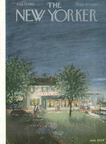 WomenArt Edna Eicke Cover The New Yorker 1955_08_13 Copyright | 69 Women Cover Artists and 826 Covers 1902-1970