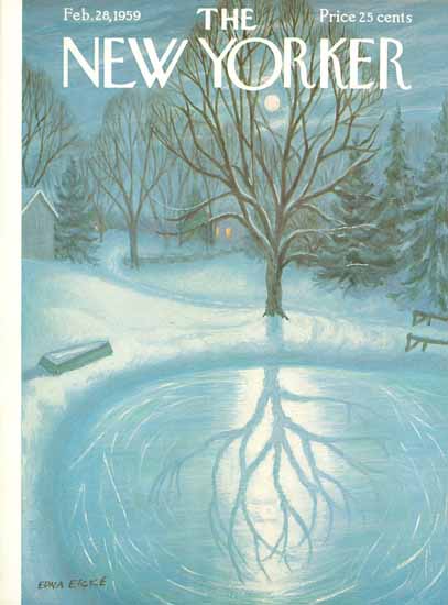 WomenArt Edna Eicke Cover The New Yorker 1959_02_28 Copyright | 69 Women Cover Artists and 826 Covers 1902-1970