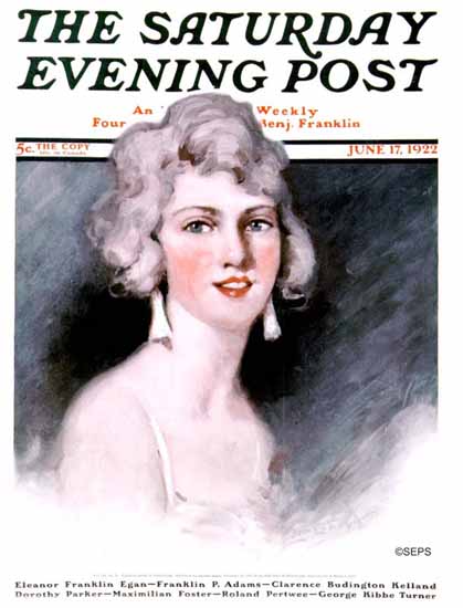 WomenArt Ellen Pyle Cover Saturday Evening Post 1922_06_17 | 69 Women Cover Artists and 826 Covers 1902-1970