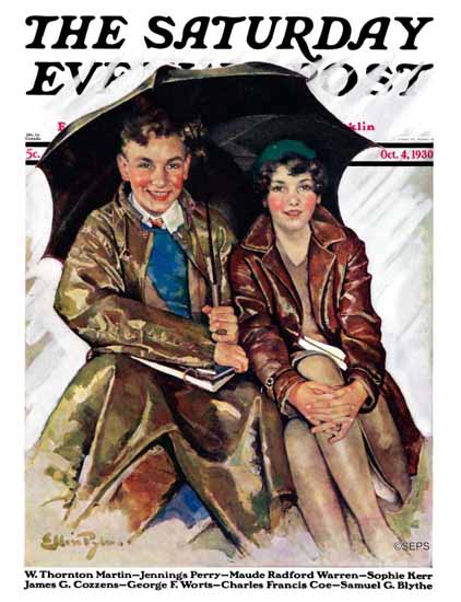 WomenArt Ellen Pyle Cover Saturday Evening Post 1930_10_04 | 69 Women Cover Artists and 826 Covers 1902-1970