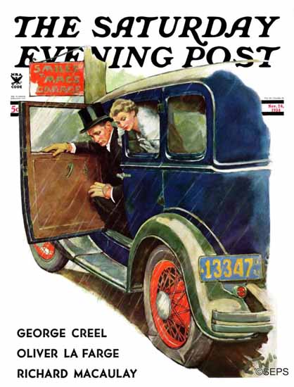 WomenArt Ellen Pyle Saturday Evening Post Flat Evening 1934_11_24 | 69 Women Cover Artists and 826 Covers 1902-1970