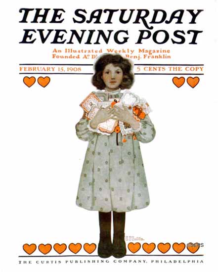 WomenArt Ethel Franklin Betts Cover Saturday Evening Post 1908_02_15 | 69 Women Cover Artists and 826 Covers 1902-1970