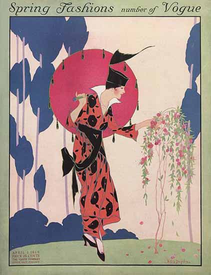 WomenArt Helen Dryden Vogue Cover 1914-04-01 Copyright | 69 Women Cover Artists and 826 Covers 1902-1970