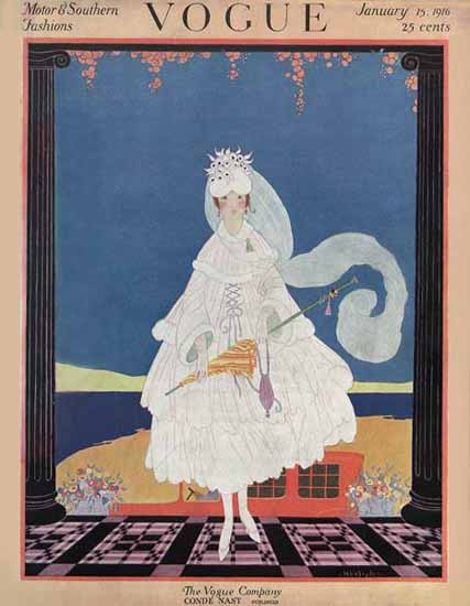 WomenArt Helen Dryden Vogue Cover 1916-01-15 Copyright | 69 Women Cover Artists and 826 Covers 1902-1970