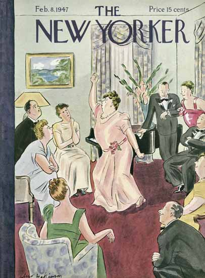 WomenArt Helen E Hokinson The New Yorker 1947_02_08 Copyright | 69 Women Cover Artists and 826 Covers 1902-1970