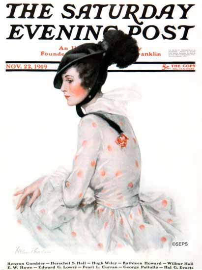 WomenArt Helen Thurlow Saturday Evening Post Cover Art 1919_11_22 | 69 Women Cover Artists and 826 Covers 1902-1970