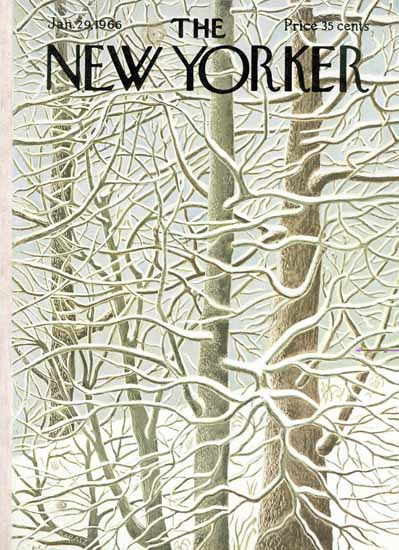 WomenArt Ilonka Karasz Cover The New Yorker 1966_01_29 Copyright | 69 Women Cover Artists and 826 Covers 1902-1970