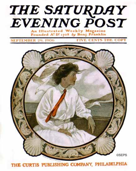 WomenArt Katharine R Wireman Cover Saturday Evening Post 1906_09_29 | 69 Women Cover Artists and 826 Covers 1902-1970