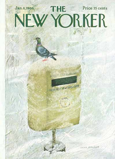 WomenArt Laura Jean Allen Cover The New Yorker 1966_01_08 Copyright | 69 Women Cover Artists and 826 Covers 1902-1970