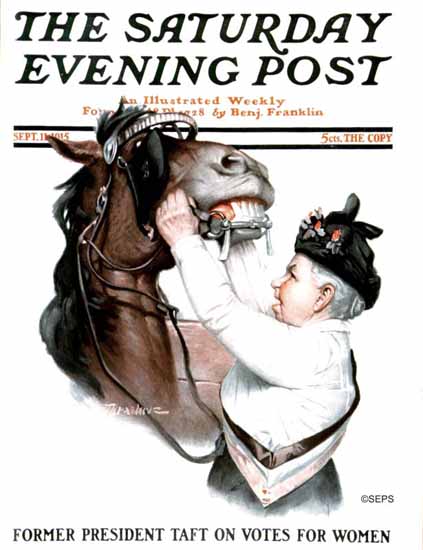 WomenArt Leslie Thrasher Cover Saturday Evening Post 1915_09_11 | 69 Women Cover Artists and 826 Covers 1902-1970