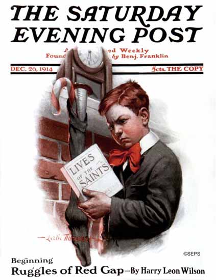 WomenArt Leslie Thrasher Saturday Evening Post The Saints 1914_12_26 | 69 Women Cover Artists and 826 Covers 1902-1970