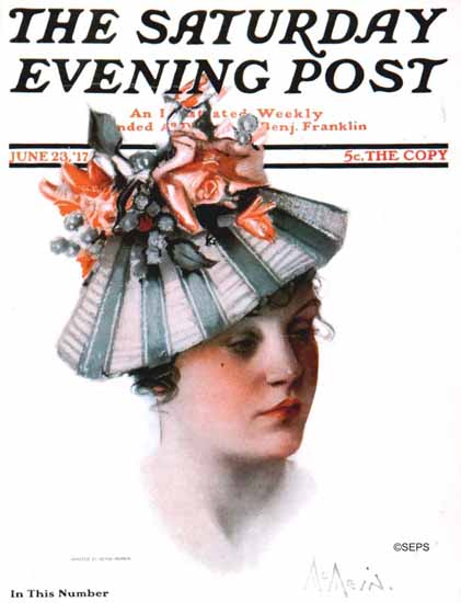 WomenArt Neysa McMein Cover Saturday Evening Post 1917_06_23 | 69 Women Cover Artists and 826 Covers 1902-1970