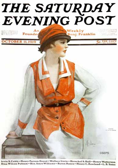 WomenArt Neysa McMein Cover Saturday Evening Post 1919_10_11 | 69 Women Cover Artists and 826 Covers 1902-1970