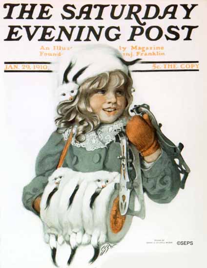 WomenArt Sarah Stilwell-Weber Cover Saturday Evening Post 1910_01_29 | 69 Women Cover Artists and 826 Covers 1902-1970