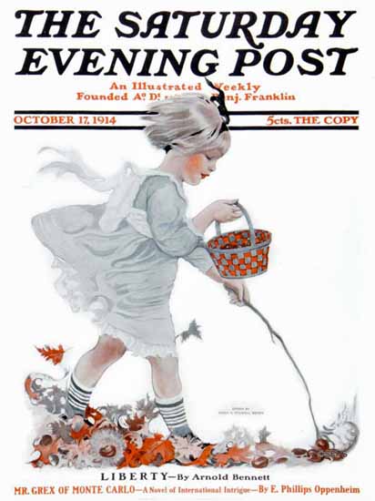 WomenArt Sarah Stilwell-Weber Cover Saturday Evening Post 1914_10_17 | 69 Women Cover Artists and 826 Covers 1902-1970